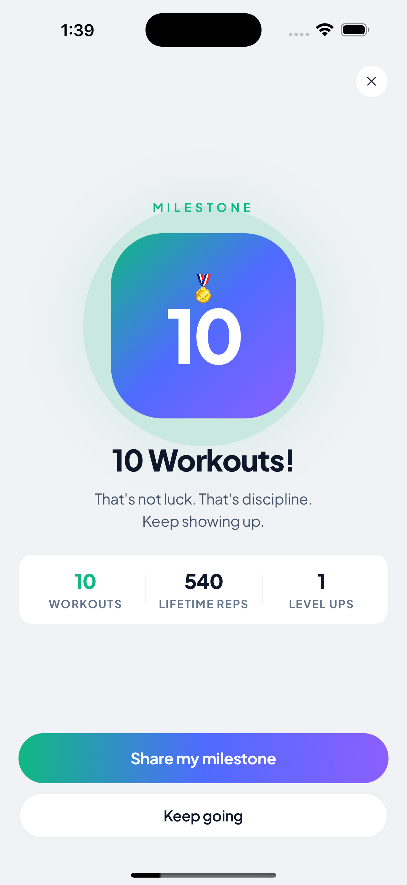 SLED — 10 workouts milestone
